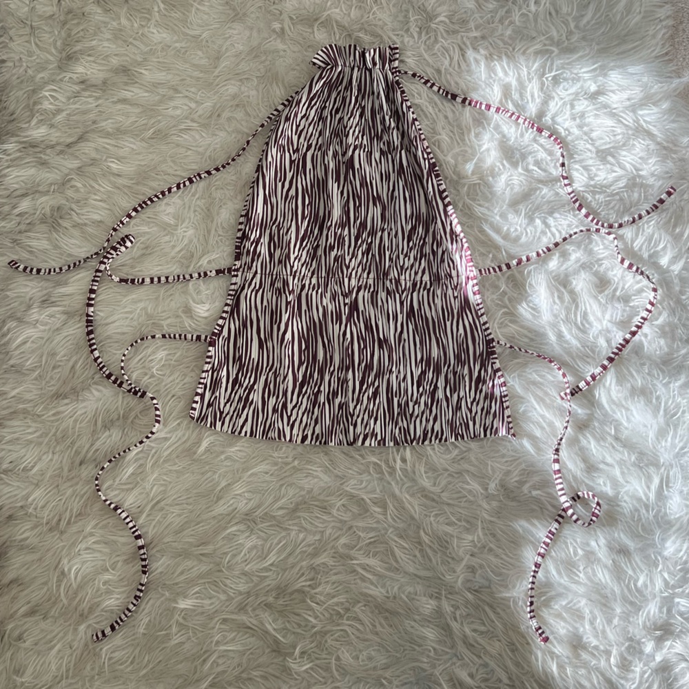 Missguided Brown Zebra Halter Top Pants Set